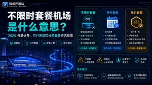 不限时套餐机场是什么意思特色图，展示 2026 年机场不限时套餐、月付套餐、年付套餐、流量包和按量计费的区别，并提醒新手不限时不等于不限流量或永久可用。