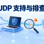 机场UDP支持与排查示意图，展示游戏、语音通话和网络数据包的传输及故障检查